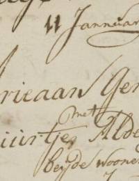 1772-01-26 - Trouwinschrijving Arieaan Gerritsz en Guurtje Alders Bregmans
